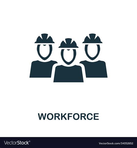 Workforce icon simple element from business Vector Image