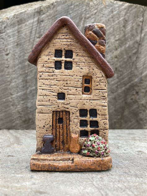 Miniature Ceramic House Tiny Clay House Miniature Village - Etsy