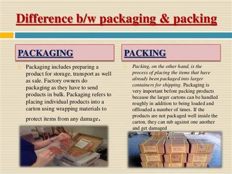 Package VS Packing in Shipping.