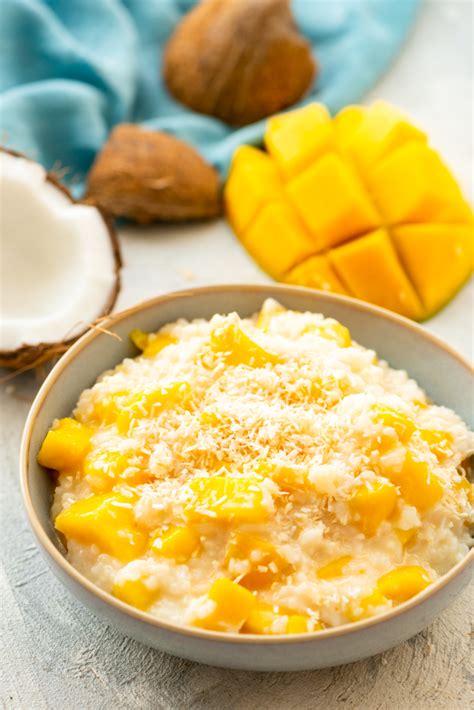 Coconut Mango Rice Pudding (Dairy Free) - Easy Peasy Meals