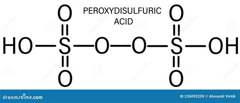 Peroxydisulfuric Acid Oxidizing Agent Molecule. Skeletal Formula. Vector Illustration ...