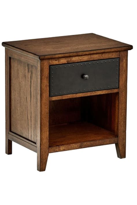 Farmhouse Night Stand | Rustic nightstand, Nightstand, Metal drawers