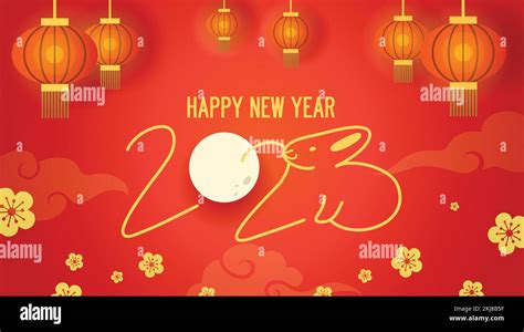 Happy chinese new year 2023 horizontal background template. Spring festival or Lunar New Year ...