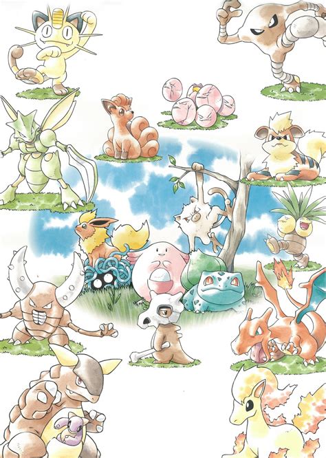 Absolutely amazing original artwork by Ken Sugimori I edited for my wallpaper needs : r/pokemon