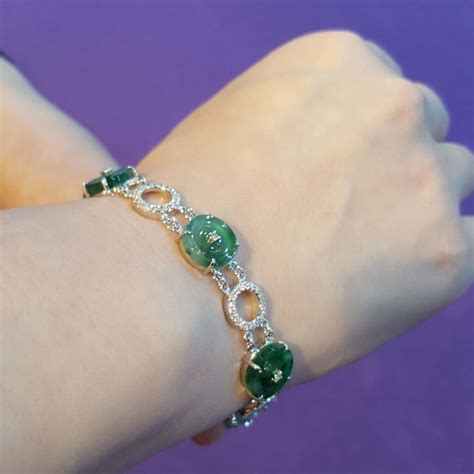 Custom Made Oriental Green Jade Bracelet - Fine Jewellery Customised Engagement Ring