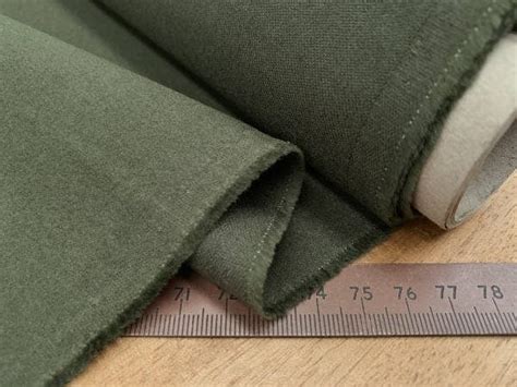 Bronte dark olive moleskin fabric | Buy Online | Acorn Fabrics UK