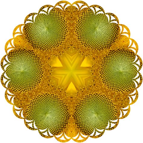 Yellow,green,sunflower,lace,shape - free image from needpix.com