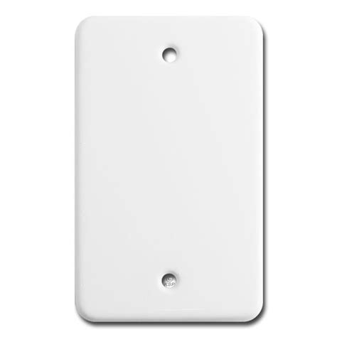 Extra Deep 1 Blank Electrical Wall Plate Cover - White