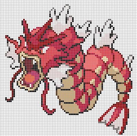 Gyarados Pixel Art Grid by Hama-Girl on DeviantArt Pyssla Pokemon, Pokemon Bead, Pixel Art ...