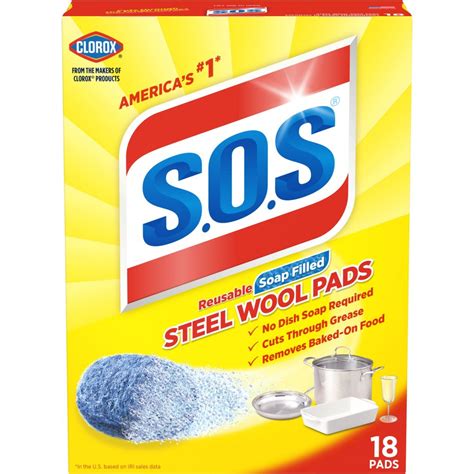 SOS Steel Wool Soap Pads 18CT Box | Garden Grocer