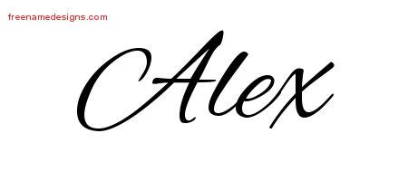 Cursive Name Tattoo Designs Alex Download Free - Free Name Designs