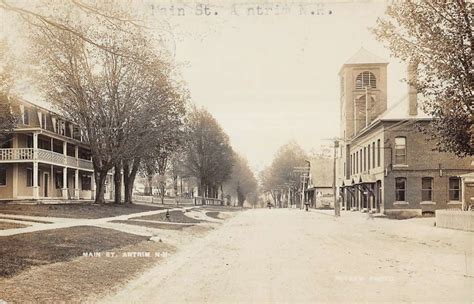 Antrim New Hampshire Main Street Scene Real Photo Antique Postcard K15946 | eBay