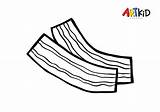 Bacon Coloring Pages  Free Printable For Kids sketch template