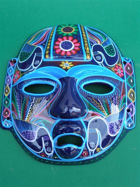 Mayan Head - Hand painted Clay Mask | Mascaras mayas, Mayas y aztecas, Artesania maya