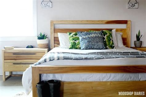 Modern Queen Size Bed – Free Woodworking Plan.com