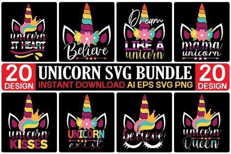 Unicorn SVG Bundle Bundle · Creative Fabrica