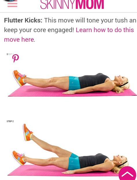 Flutter kicks, glutes and core | Glute/Leg day exercises | Pinterest