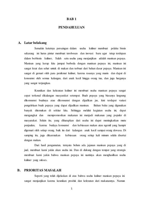 Contoh Pendahuluan Proposal Usaha Kerajinan - Materi Pendidikan