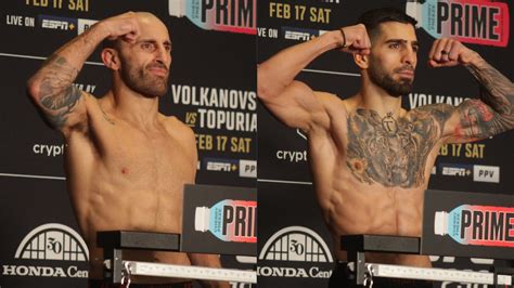 UFC 298 video: Alex Volkanovski, Ilia Topuria on weight for title bout