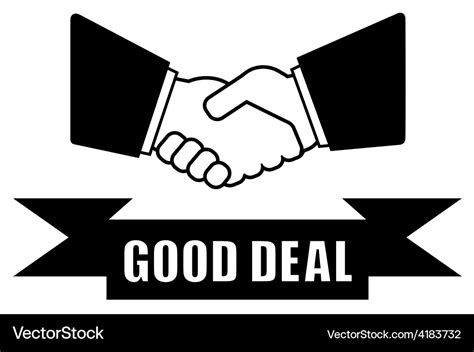 Good deal handshake icon Royalty Free Vector Image