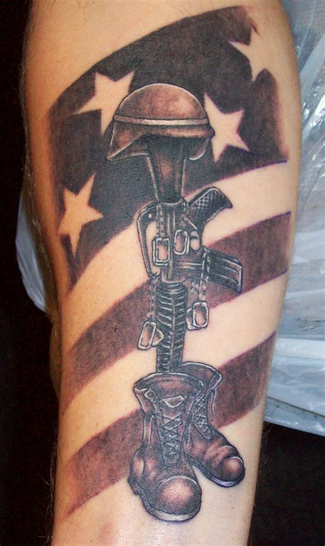 Military tattoos quite often depict sceneries from the battlefield, wherein armed soldiers stand ...