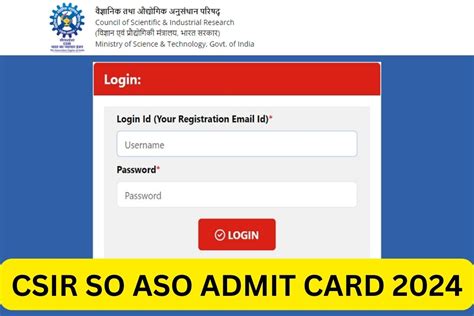 CSIR SO ASO Admit Card 2024 - Download Hall Ticket & Exam Date