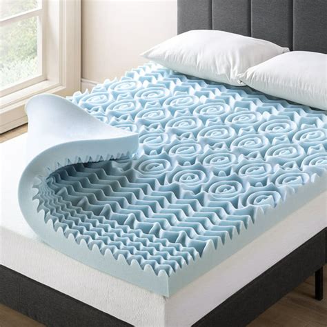 Best Price Mattress 4 Inch Cooling Gel 5-Zone Memory Foam Topper, CertiPUR-US Certified ...