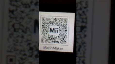Mario Maker mii qr code! - YouTube