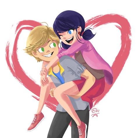 Adrien and Marinette - Miraculous Ladybug Fan Art (39721417) - Fanpop