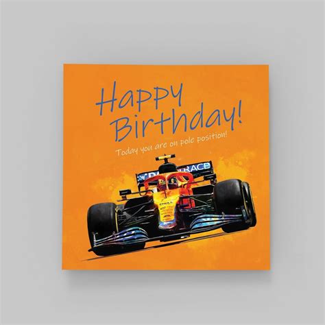 Lando Norris F1 Happy Birthday Card Illustrated Mclaren - Etsy Ireland