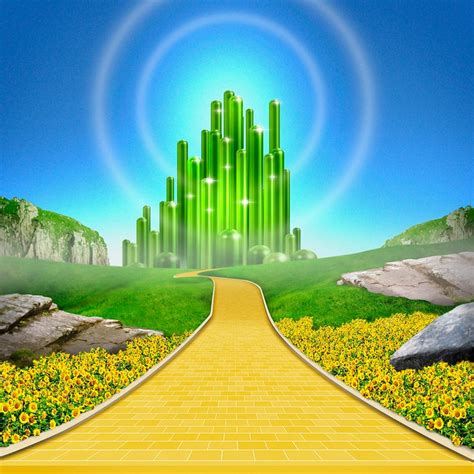 Wizard of Oz Emerald City Yellow Brick Road Photo Backdrop - Etsy