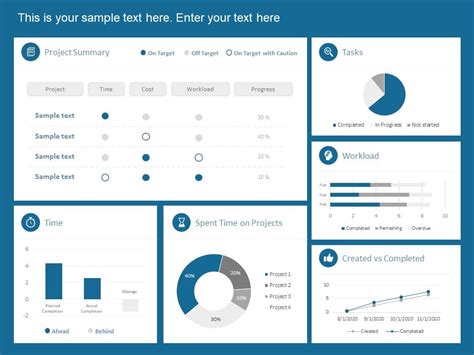 PMO Project Status Dashboard PowerPoint Template