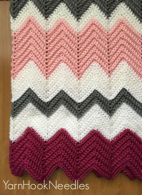 Modern Crochet Chevron Blanket with FREE Pattern! - YarnHookNeedles - YarnHookNeedles