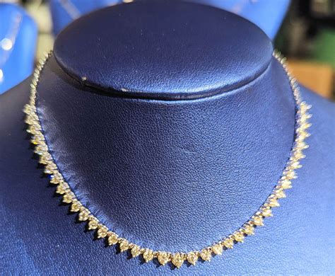 Half Riviera Diamond Necklace | Gold Mine Jewelry