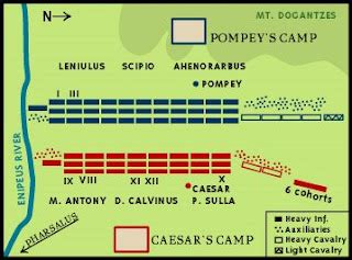 Battle Of Pharsalus - Roman Map