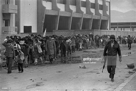 Phalangist Christians invade the neighborhood of Quarantina, one of... News Photo - Getty Images