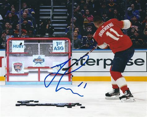 Autographed JONATHAN HUBERDEAU 8x10 Florida Panthers Photo - Main Line ...