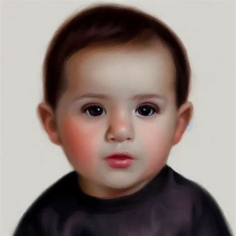 a digital portrait of a 1 year old with black | Stable Diffusion | OpenArt