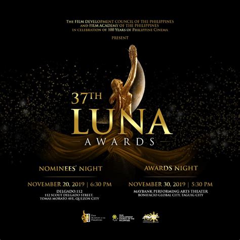 2019 Luna Awards Nominees Announced; Awards Night November 30 | ASTIG ...