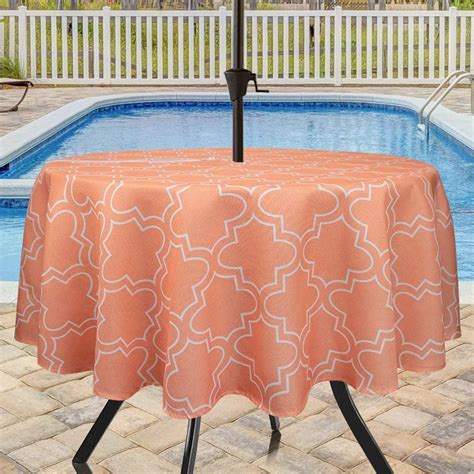 Amazon.com: Eforcurtain Modern Geometric Floral Outdoor Fabric Table ...