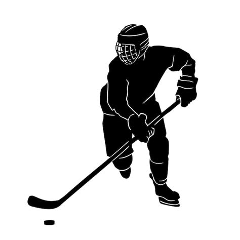 Premium Vector | Ice Hockey player silhouette