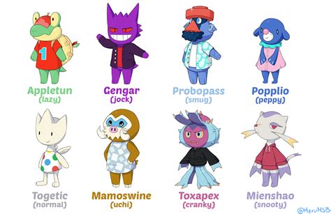 Pokémon species as Animal Crossing villagers! : r/pokemon