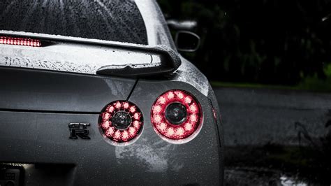 Rear lights of a car Nissan GT-R wallpapers and images - wallpapers ...