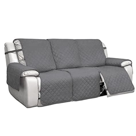 PureFit Water Resistant Reversible Sofa Covers for Reclining Sofa 3 Seat - Non Slip Split ...