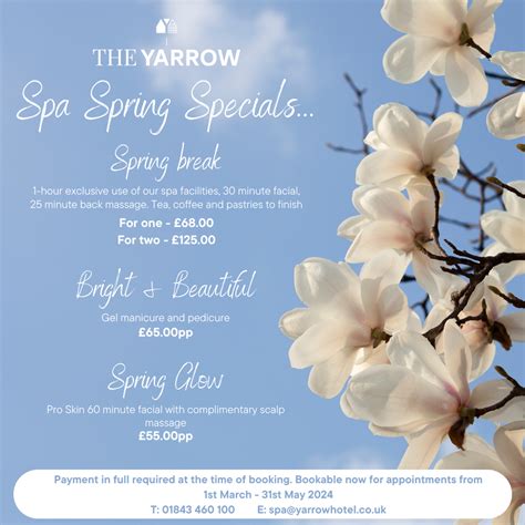 Spa Offers - the yarrow