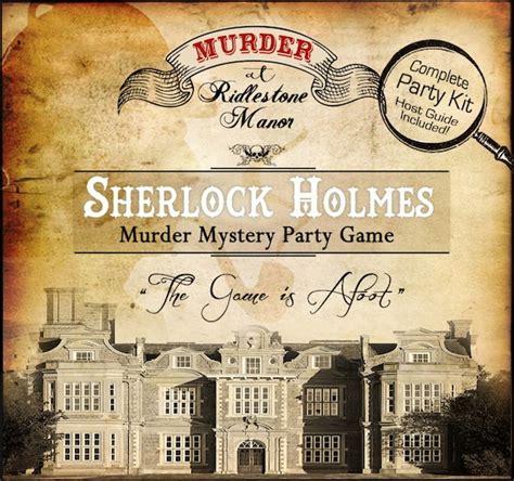 Sherlock Holmes "Murder at Riddlestone Manor" Murder Mystery Dinner ...