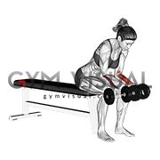 Dumbbell Seated Palms Up Wrist Curl (female)