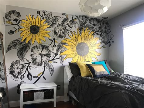 Sunflower Wall Mural on Behance