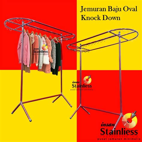 Jual Jemuran Baju Oval Insan Stainless Anti Karat,Kuat & Tahan Lama Terlaris | Shopee Indonesia