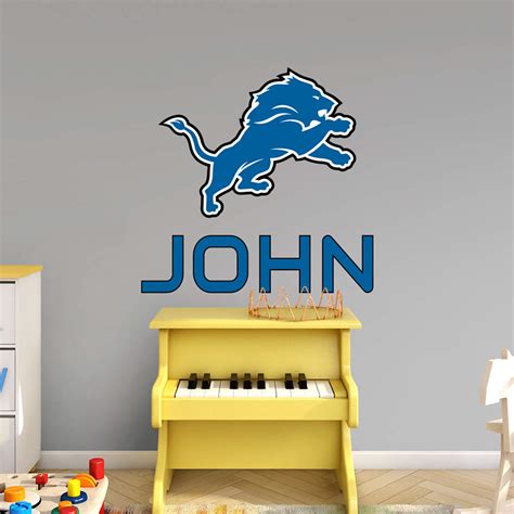 Detroit Lions Stacked Personalized Name Wall Decal | Shop Fathead® for ...